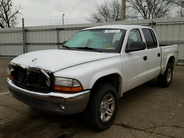 1D7HG48NX4S508093 - 2004 DODGE DAKOTA QUA WHITE photo 2