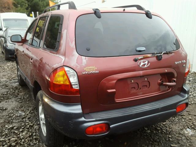 KM8SC13D93U435807 - 2003 HYUNDAI SANTA FE G RED photo 3