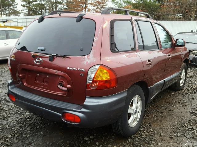 KM8SC13D93U435807 - 2003 HYUNDAI SANTA FE G RED photo 4