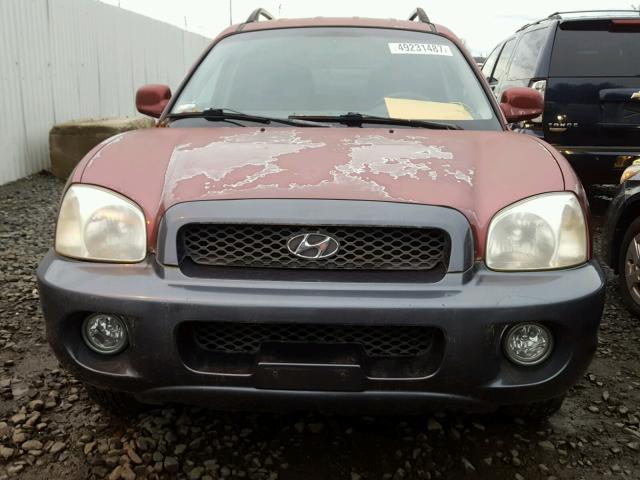 KM8SC13D93U435807 - 2003 HYUNDAI SANTA FE G RED photo 9