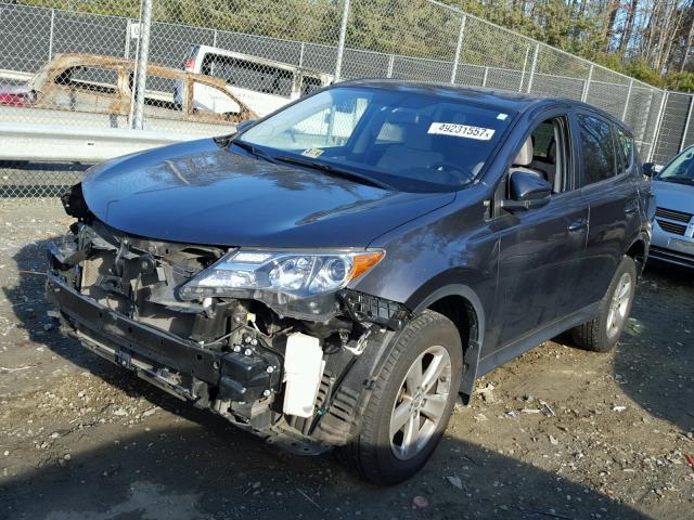 JTMRFREV1FJ018993 - 2015 TOYOTA RAV4 XLE GRAY photo 2