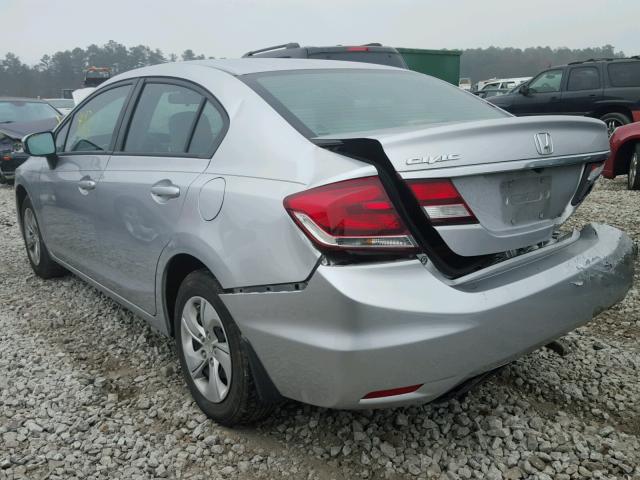 19XFB2F52EE002317 - 2014 HONDA CIVIC LX SILVER photo 3