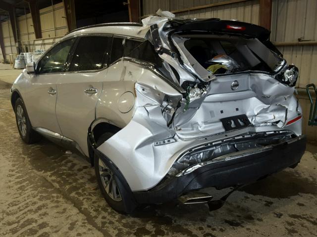 5N1AZ2MG9GN126492 - 2016 NISSAN MURANO S SILVER photo 3