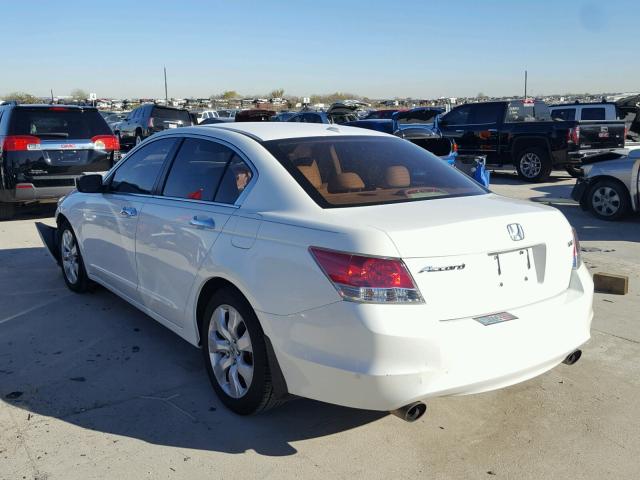 5KBCP3F81AB004473 - 2010 HONDA ACCORD EXL WHITE photo 3