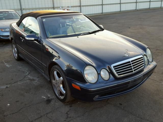 WDBLK70G12T108981 - 2002 MERCEDES-BENZ CLK 430 BLUE photo 1