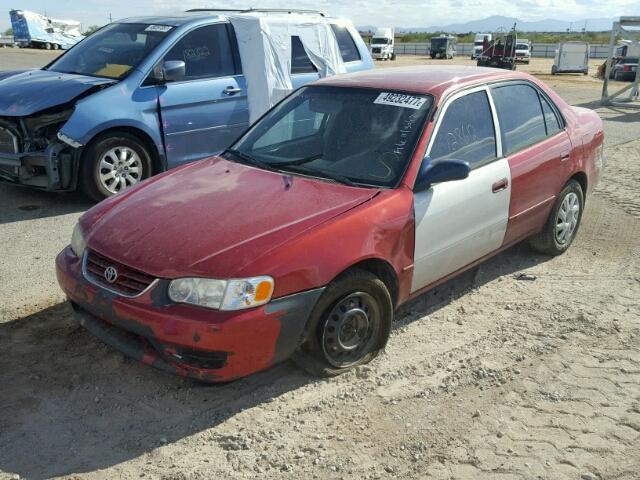 1NXBR12E31Z512967 - 2001 TOYOTA COROLLA CE RED photo 2