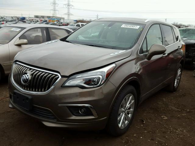 LRBFXBSA2HD144451 - 2017 BUICK ENVISION E BROWN photo 2