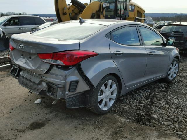 KMHDH4AE3CU474125 - 2012 HYUNDAI ELANTRA GL SILVER photo 4