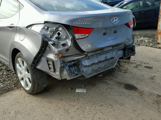 KMHDH4AE3CU474125 - 2012 HYUNDAI ELANTRA GL SILVER photo 9