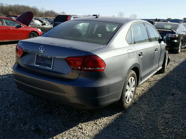 1VWAP7A30DC137524 - 2013 VOLKSWAGEN PASSAT S GRAY photo 4