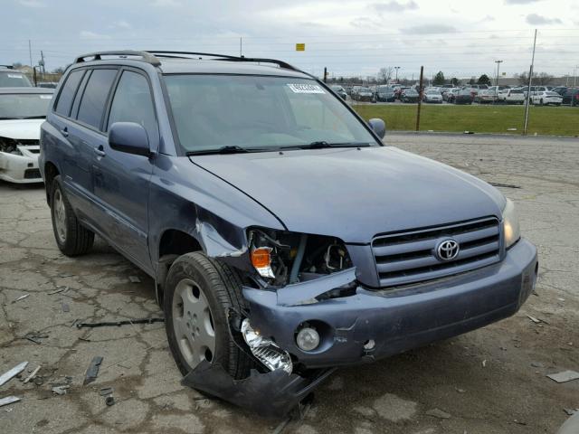 JTEEP21A370207072 - 2007 TOYOTA HIGHLANDER BLUE photo 1