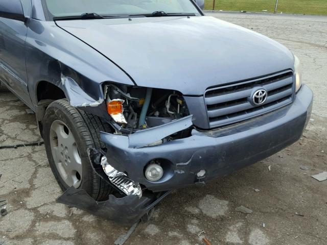 JTEEP21A370207072 - 2007 TOYOTA HIGHLANDER BLUE photo 9