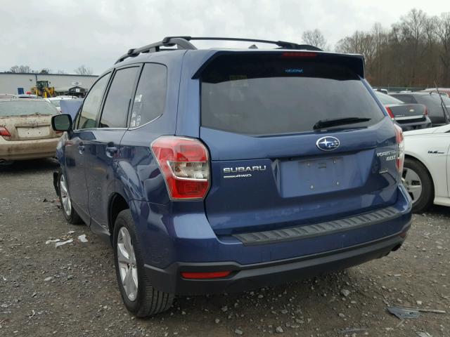 JF2SJAHC1EH468419 - 2014 SUBARU FORESTER 2 BLUE photo 3