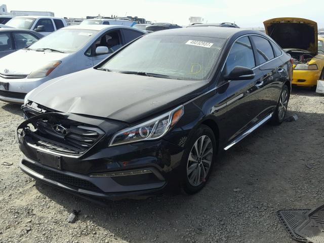 5NPE34AF9GH351686 - 2016 HYUNDAI SONATA SPO BLACK photo 2