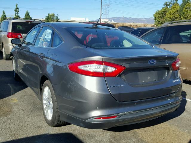 3FA6P0LU3DR237405 - 2013 FORD FUSION SE CHARCOAL photo 3