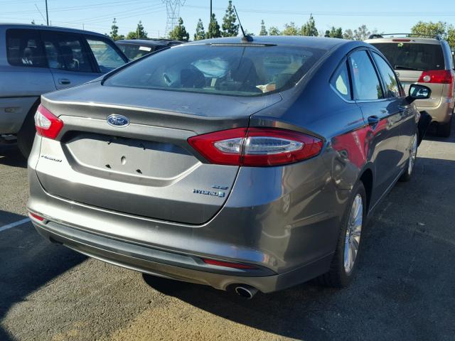 3FA6P0LU3DR237405 - 2013 FORD FUSION SE CHARCOAL photo 4