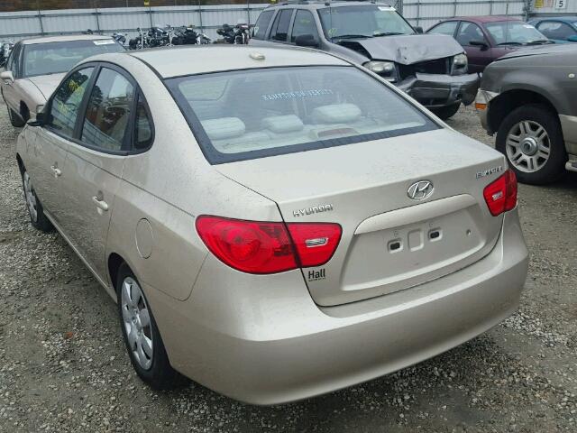 KMHDU46D98U460264 - 2008 HYUNDAI ELANTRA GL TAN photo 3