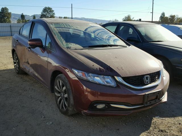 2HGFB2F94FH555464 - 2015 HONDA CIVIC EXL MAROON photo 1