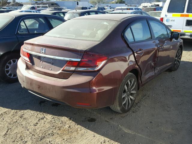 2HGFB2F94FH555464 - 2015 HONDA CIVIC EXL MAROON photo 4
