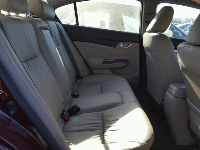 2HGFB2F94FH555464 - 2015 HONDA CIVIC EXL MAROON photo 6
