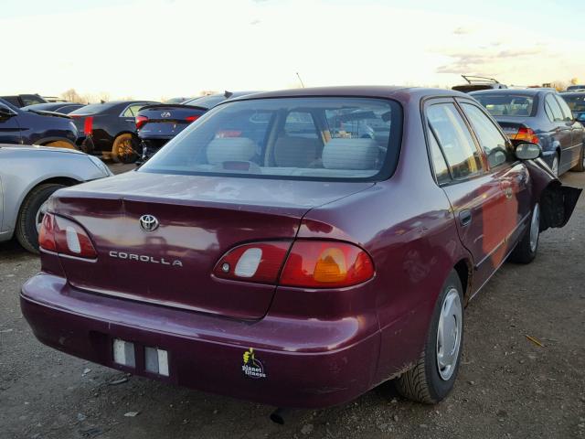 1NXBR12E6WZ012566 - 1998 TOYOTA COROLLA VE BURGUNDY photo 4