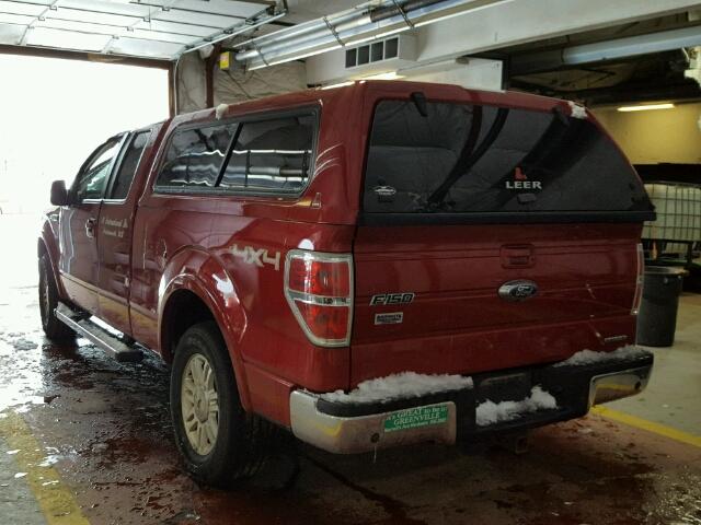 1FTFX1EF8CFB11342 - 2012 FORD F150 SUPER RED photo 3