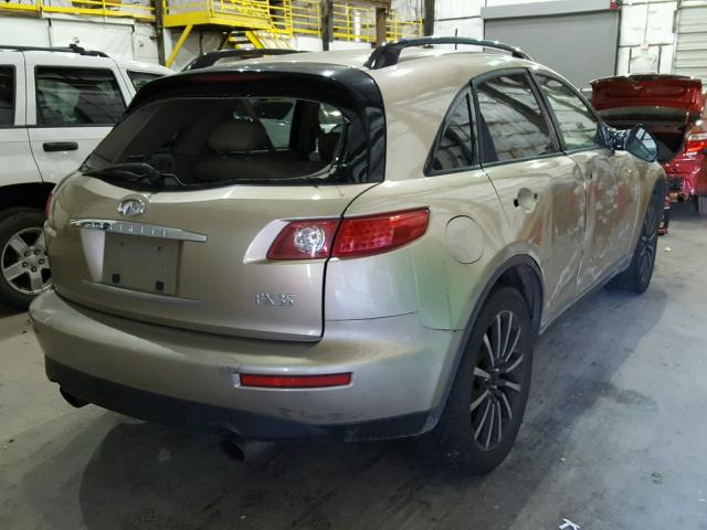 JNRAS08W75X220144 - 2005 INFINITI FX35 GOLD photo 4