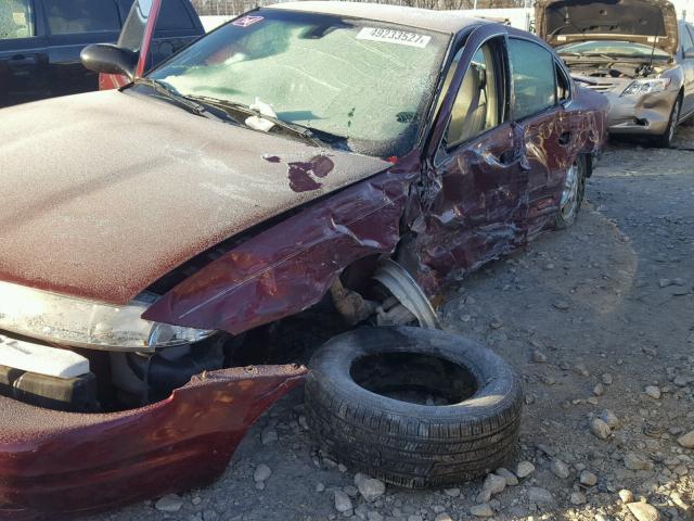 1G3NL52F42C232Q28 - 2002 OLDSMOBILE ALERO GL MAROON photo 9