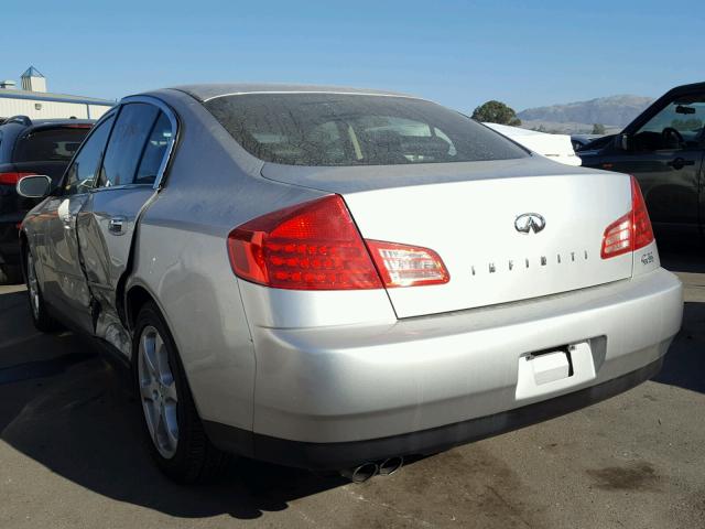 JNKCV51E83M332804 - 2003 INFINITI G35 SILVER photo 3