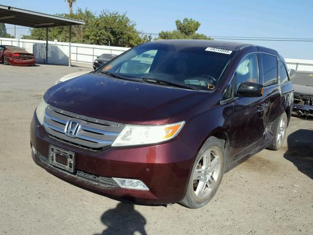 5FNRL5H90BB003676 - 2011 HONDA ODYSSEY TO MAROON photo 2