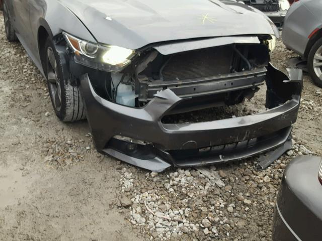 1FATP8EM1F5427322 - 2015 FORD MUSTANG GRAY photo 9