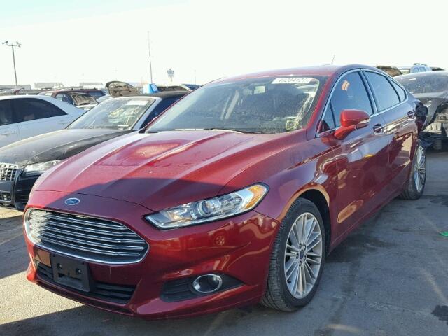 3FA6P0T9XGR114698 - 2016 FORD FUSION SE RED photo 2