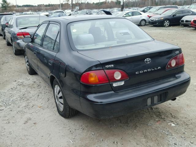 2T1BR12E21C486184 - 2001 TOYOTA COROLLA CE BLACK photo 3