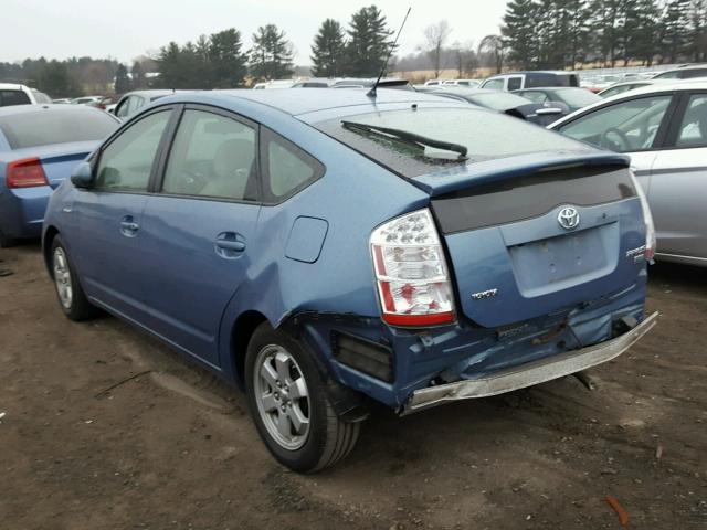 JTDKB20U877604589 - 2007 TOYOTA PRIUS BLUE photo 3