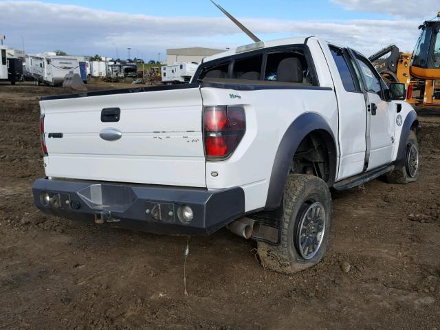 1FTEX1R67BFC14238 - 2011 FORD F150 SVT R WHITE photo 4