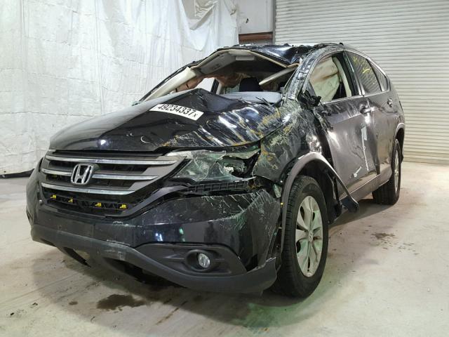 2HKRM4H75EH669122 - 2014 HONDA CR-V EXL BLACK photo 2