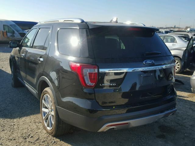 1FM5K8F80GGA35985 - 2016 FORD EXPLORER L BLACK photo 3