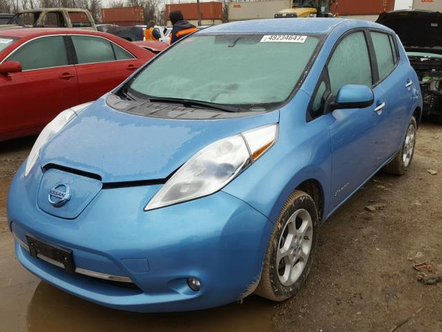 1N4AZ0CP9DC421423 - 2013 NISSAN LEAF S BLUE photo 2