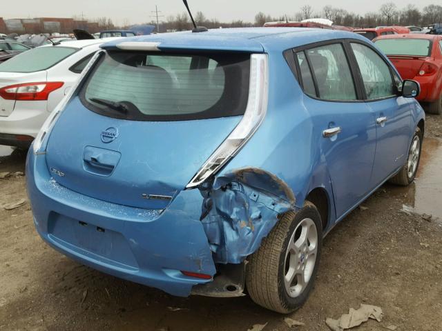 1N4AZ0CP9DC421423 - 2013 NISSAN LEAF S BLUE photo 4