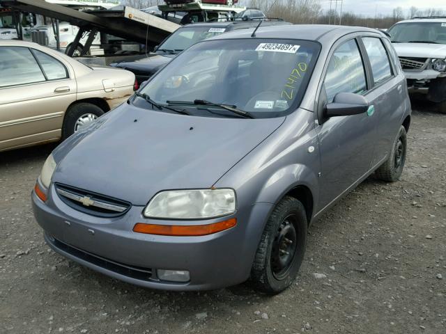 KL1TD66647B747672 - 2007 CHEVROLET AVEO BASE ნაცრისფერი ფოტო 2