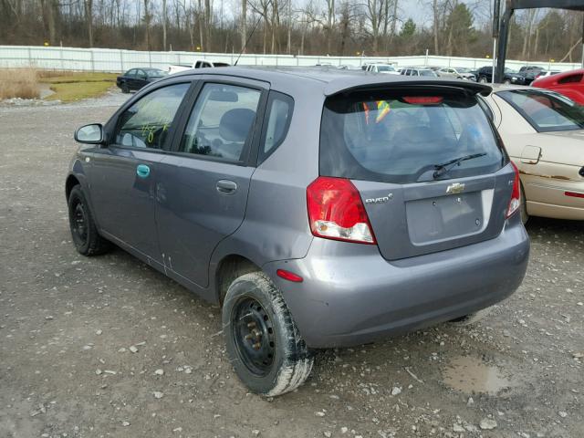 KL1TD66647B747672 - 2007 CHEVROLET AVEO BASE ნაცრისფერი ფოტო 3