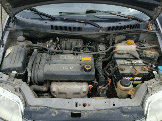 KL1TD66647B747672 - 2007 CHEVROLET AVEO BASE ნაცრისფერი ფოტო 7