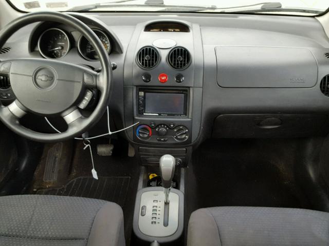 KL1TD66647B747672 - 2007 CHEVROLET AVEO BASE ნაცრისფერი ფოტო 9