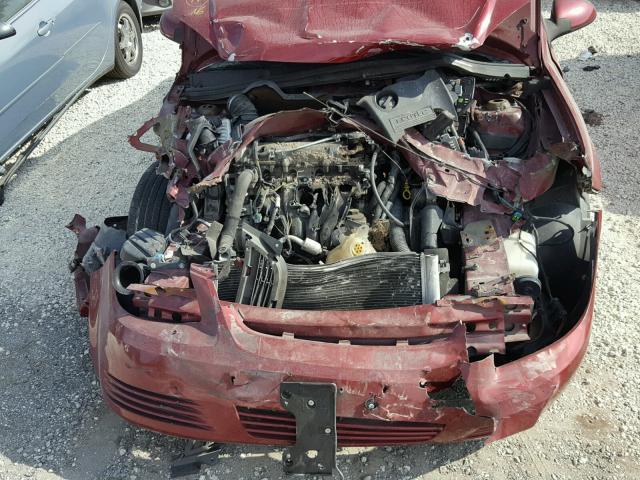 1G1AL18F787195911 - 2008 CHEVROLET COBALT LT RED photo 7