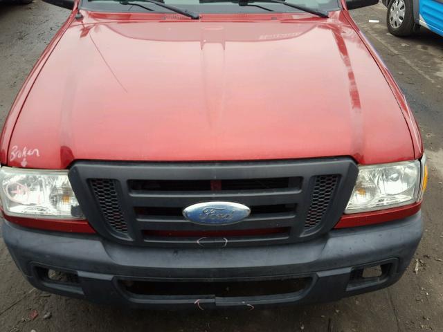 1FTYR10D67PA15623 - 2007 FORD RANGER RED photo 7