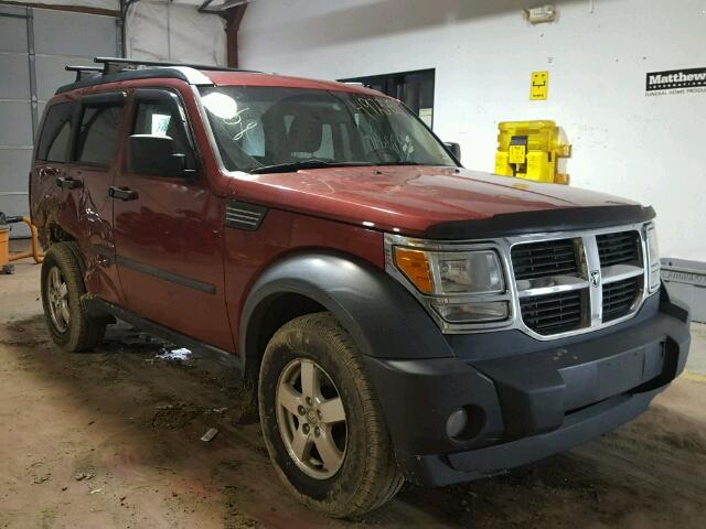 1D8GU28KX7W589247 - 2007 DODGE NITRO SXT RED photo 1