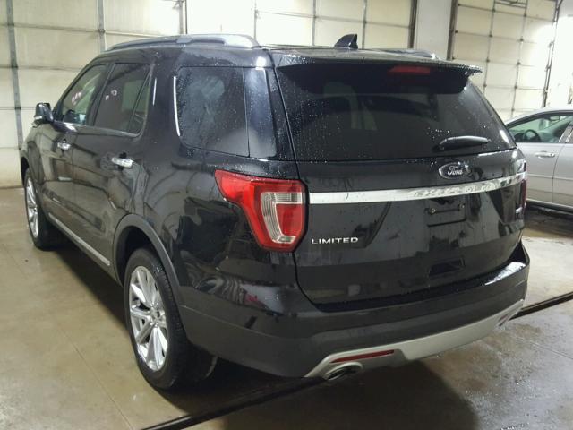 1FM5K8F89GGA79340 - 2016 FORD EXPLORER L BLACK photo 3