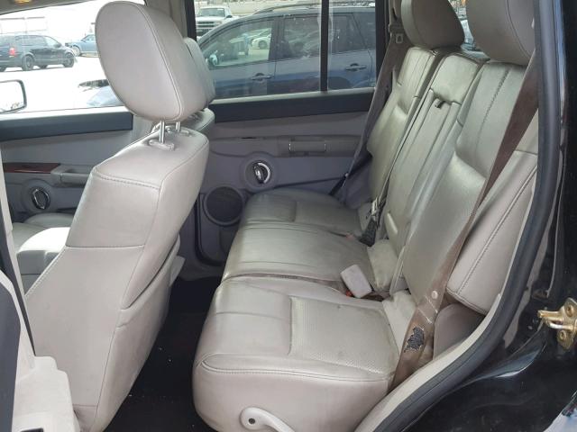 1J8HG58276C165044 - 2006 JEEP COMMANDER BLACK photo 6