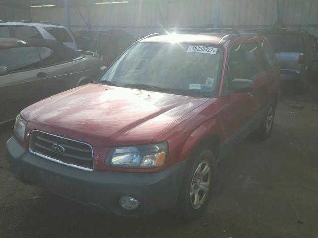 JF1SG63695G744756 - 2005 SUBARU FORESTER 2 RED photo 2