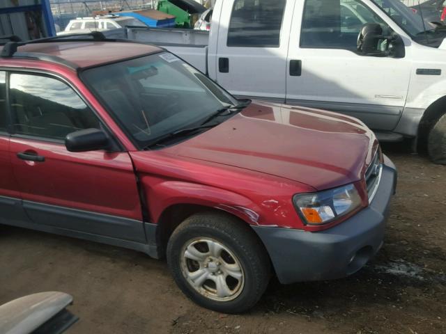 JF1SG63695G744756 - 2005 SUBARU FORESTER 2 RED photo 9